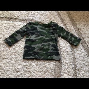 Boys camo long sleeve tee